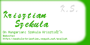 krisztian szekula business card